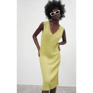 Zara Thread Knit Metallic Dress